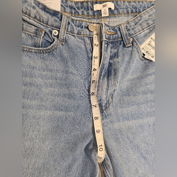 BP. Jeans Womens 28 High Rise Wide Leg Medium Wash Denim Ripped Casual - Picture 3 of 11